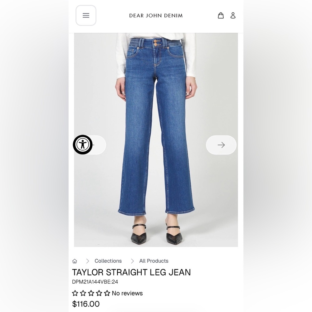 Dear John Taylor Straight Leg Jeans - Medium Blue